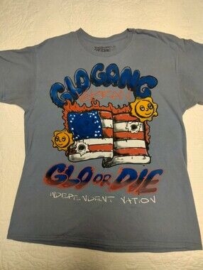 'Glo or Die' Short Sleeve Graphic Tee - Light Blue